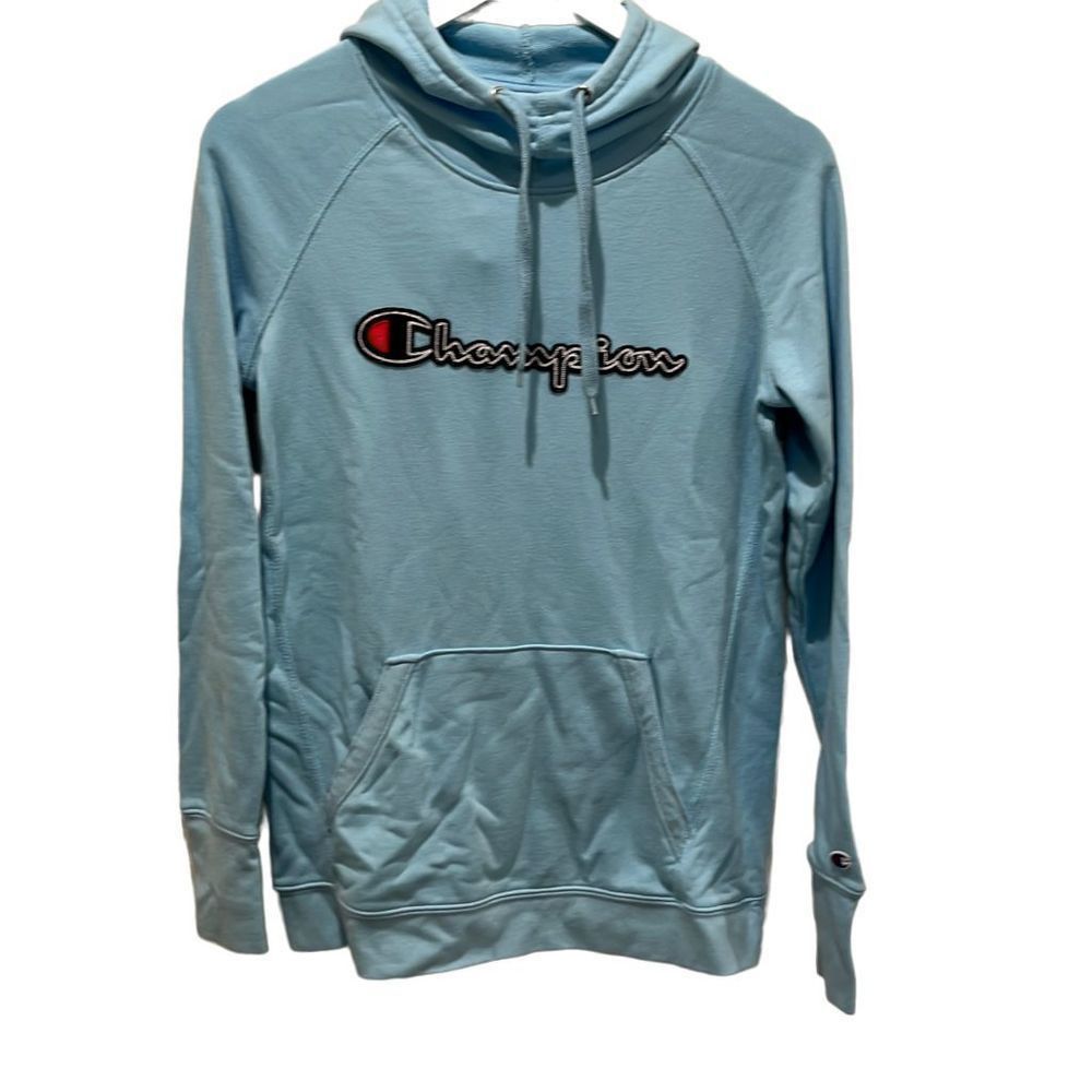 CHAMPION women's light blue‎ hoodie sweatshirt sz S casual outdoor sport